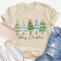 Festive Christmas Tree Shirt, Merry Christmas Tree T-Shirt, Retro Holiday Graphic Tee, Winter Xmas Pullover Tee, Christmas Present