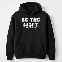 Matthew 5:14 Christmas Lights Hoodie, Be the Light Christian Hoodie, Faith Scripture Holiday Hoodie, Comfy Religious Hooded Sweatshirt Present