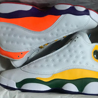 Sneakers, White Orange Colorway, Mismatched Colorway, Lace Up Design, Casual Gift for Sneaker Fans