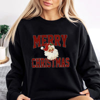 Retro Holiday Graphic Crewneck, Vintage Santa Christmas Sweatshirt, Festive Winter St Nick Sweater, Comfy Xmas Party Pullover Present