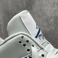 Mid Top Sneakers, Blue White Colorway, Lace Up Design, Casual Gift for Sneaker Fans