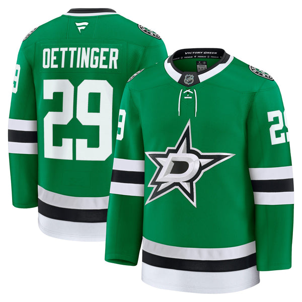 Dallas Stars Jake Oettinger Kelly Green Home Premium Jersey