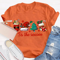 Festive Holiday Graphic Tee, Christmas Tree Santa Hat T-Shirt, Adorable Merry Christmas Winter Shirt, Family Holiday Apparel for Men Women