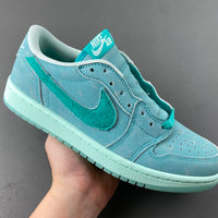 Low Top Sneakers, Blue Colorway, Lace Up Design, Casual Gift for Sneaker Fans