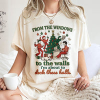 Humorous Holiday Lyric Graphic Tee, Retro Hip Hop Christmas T-Shirt, 90s Rap Xmas Party Shirt, Vintage Holiday Festive Graphic T-Shirt