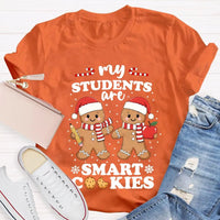 Snowflake Holiday Educator Tee, Smart Cookies Teacher Christmas Shirt, Adorable Baking School T-Shirt, Elementary Teacher Graphic Xmas Shirt