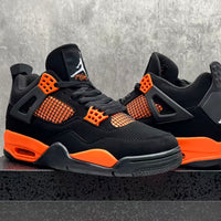 Mid Top Sneakers, Orange Colorway, Lace Up Design, Casual Gift for Sneaker Fans