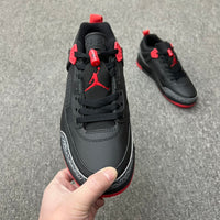 Low Top Sneakers, Black Red Colorway, Lace Up Design, Casual Gift for Sneaker Fans
