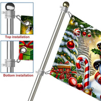 Double Sided Winter Holiday Garden Flag, Snowman Christmas House Flag, Adorable Festive Snowman Yard Flag, Seasonal Outdoor Decor