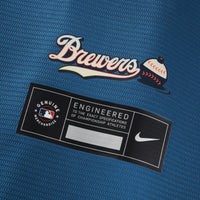 Milwaukee Brewers Christian Yelich Mineral Blue 2026 City Connect Stadium Jersey