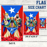 Three Wise Men Christmas Yard Flag, Puerto Rico Three Kings Garden Flag, Cultural Holiday Lawn Flag, Double-Sided Epiphany Flag