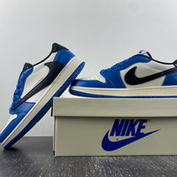 Low Top Sneakers, Blue White Black Colorway, Reverse Hook Design, Lace Up Design, Casual Gift for Sneaker Fans