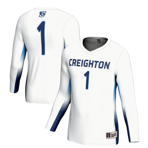 #1 Creighton Bluejays Lightweight Volleyball Jersey - White