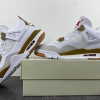 Sneakers, White Yellow Colorway, Leather Footwear, Lace Up Design, Casual Gift for Sneaker Fans
