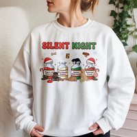 Humorous Veterinary Christmas Crewneck, Silent Night Vet Med Sweatshirt, Vet Tech Holiday Pullover, Vet Clinic Sweatshirt, Nurse Present
