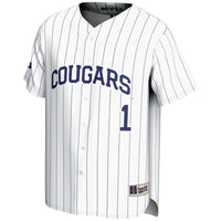 #1 BYU Cougars Lightweight Baseball Jersey - White