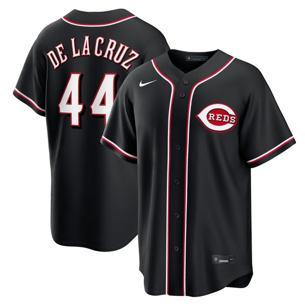 Cincinnati Reds Elly De La Cruz Fashion Replica Black Out Jersey