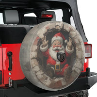 Humorous Santa Claus Tire Cover, Santa Chimney Spare Tire Cover, Christmas Holiday Spare Tire Cover, Festive Xmas Car Decor, Winter Auto Present