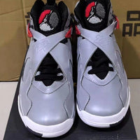 Sneakers, Gray Red Colorway, Reflective Detail, Lace Up Design, Casual Gift for Sneaker Fans