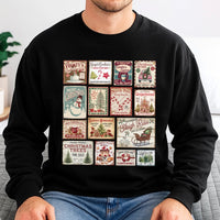 Retro Holiday Stamp Sweatshirt, Vintage Christmas Stamp Sweatshirt, Nostalgic Christmas Crewneck, Comfy Winter Sweatshirt, Festive Xmas Present