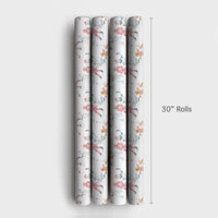 Gingerbread Holiday Gift Wrap, Pink Hockey Girls Snowman Wrapping Paper, Winter Sports Paper, Christmas Present Wrapping Paper, Girls Hockey