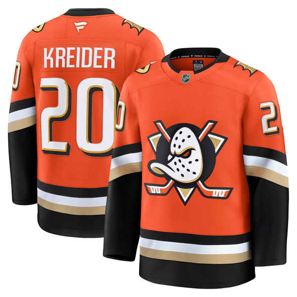 Anaheim Ducks Chris Kreider Orange Home Premium Jersey
