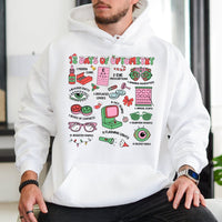 Humorous Eye Doctor Christmas Sweatshirt, 12 Days of Optometry Hoodie, Optician Holiday Pullover, Ophthalmologist Clinic Hooded Sweater Present