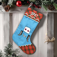 Personalized Plaid Christmas Stocking, Cartoon Car Christmas Stocking, Tartan Kids Holiday Stocking, Custom Name Christmas Stocking Present