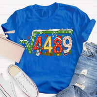 Holiday Snowflakes Lights Graphic Tee, Math Teacher Christmas T-Shirt, Humorous Math Teacher Xmas Shirt, Winter STEM Educator Holiday Present Tee