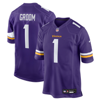 Minnesota Vikings Number 1 Groom Purple Game Jersey