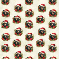 Festive Forest Wildlife Gift Wrap, Santa Woodland Bear Christmas Wrapping Paper, Adorable Animal Holiday Wrapping Paper, Nature Lover Gift Wrap