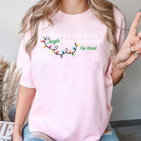 Humorous Christmas Lights Graphic Tee, Probably Just Gonna Jingle T-Shirt, Sarcastic Holiday Shirt, Comfy Festive Xmas Graphic T-Shirt