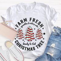 Festive Holiday Teacher Shirt, Farm Fresh Christmas Tree Teacher T-Shirt, Christmas Tree Graphic Tee, Adorable Winter Educator Present