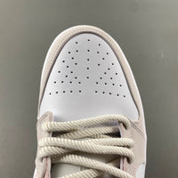 Low Top Sneakers, Off White Pink Gray Colorway, Lace Up Design, Casual Gift for Sneaker Fans