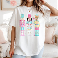 Pastel Nutcracker Ballet T-Shirt, Nutcracker Christmas Shirt, Adorable Holiday Graphic Tee, Festive Winter Dance T-Shirt, Christmas Season Present