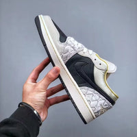 Retro Low Top Basketball Shoes, Black Gray Colorway, Lace Up Design, Casual Gift for Shoe Lovers