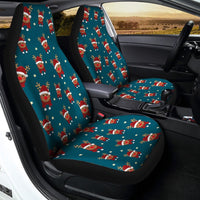 Festive Holiday Winter Seat Covers, Christmas Reindeer Car Seat Covers, Xmas Deer Car Seat Cover Set, Soft Fleece Universal Auto Decor Present