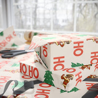 Ho Ho Ho Christmas Gift Wrap, Black Santa Wrapping Paper, Inclusive Santa Present Paper, African American Holiday Gift Wrapping Paper Roll