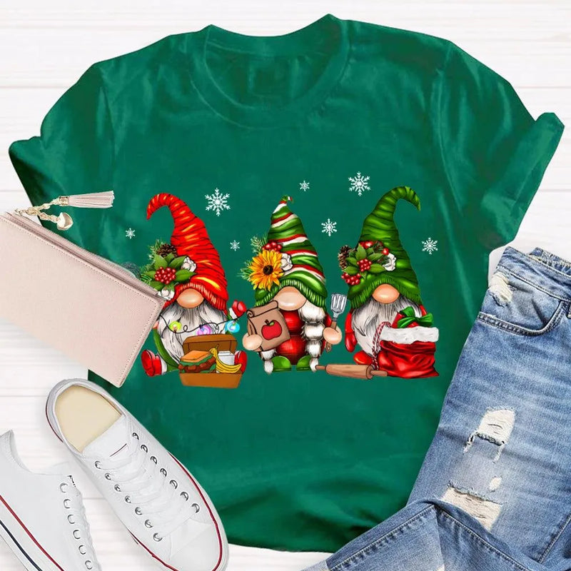 Humorous Cafeteria Holiday Graphic Tee, School Lunch Lady Santa Claus Christmas T-Shirt, Festive School Staff Shirt, Xmas Lunch Lady Present