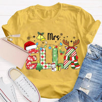 Custom Name Holiday Shirt, Personalized Christmas Snowflake T-Shirt, Festive Winter Family Graphic Tee, Matching Xmas Present Top