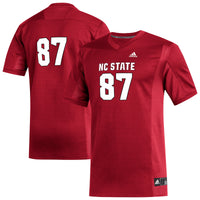 #87 NC State Wolfpack Replica Football Jersey - Red