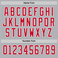 Custom Hockey Jersey - Gray Red-White