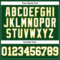 Custom Football Jersey - Green White-Gold Mesh Authentic Throwback
