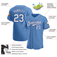 Custom Baseball Jersey - Light Blue White-Royal Authentic