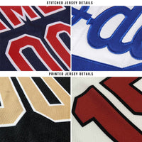 Custom Baseball Jersey - Navy Red-White