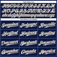 Custom Baseball Jersey - Navy White Pinstripe White-Old Gold Authentic