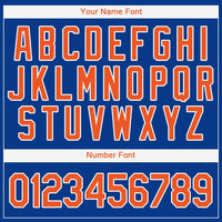 Custom Baseball Jersey - Royal Orange-White