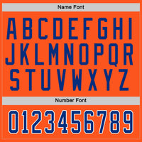 Custom Hockey Jersey - Orange Royal-White