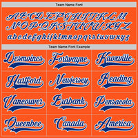Custom Hockey Jersey - Orange Royal-White