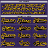 Custom Hockey Jersey - Purple Black-Gold